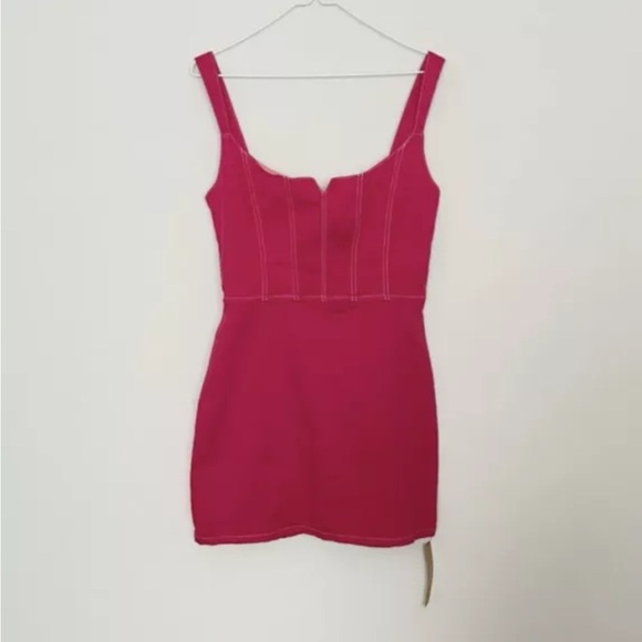 Reformation Jolie Bustier Mini Dress Pink Size 2 NWT - Picture 2 of 8